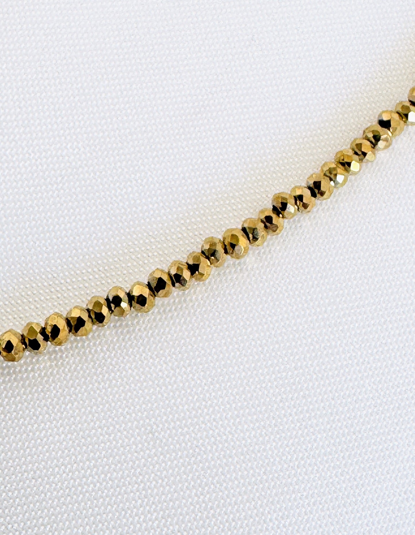 Layered golden hematite bead necklace