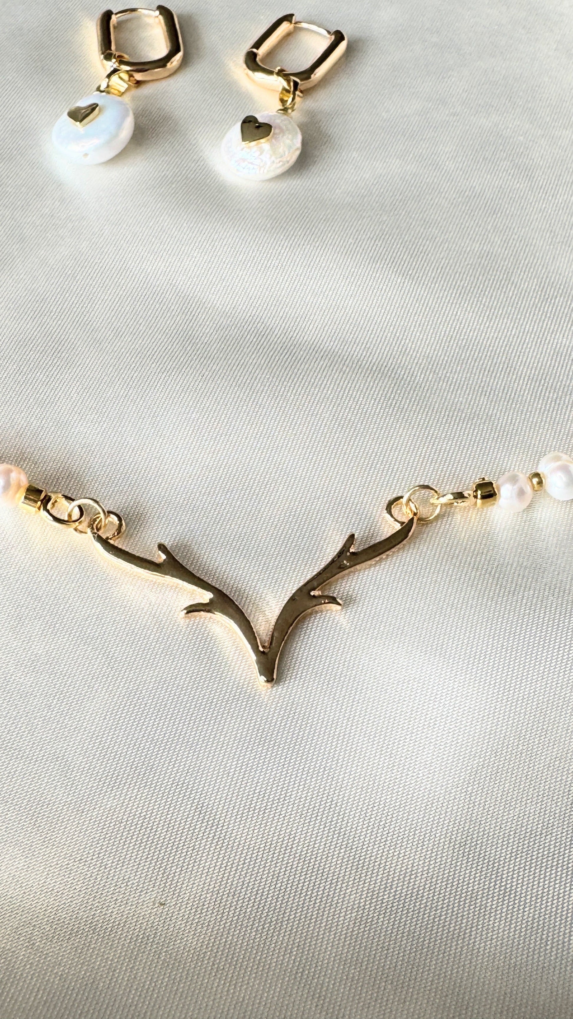 Deer Pearl Jewelry Set - Malvy Jewelry