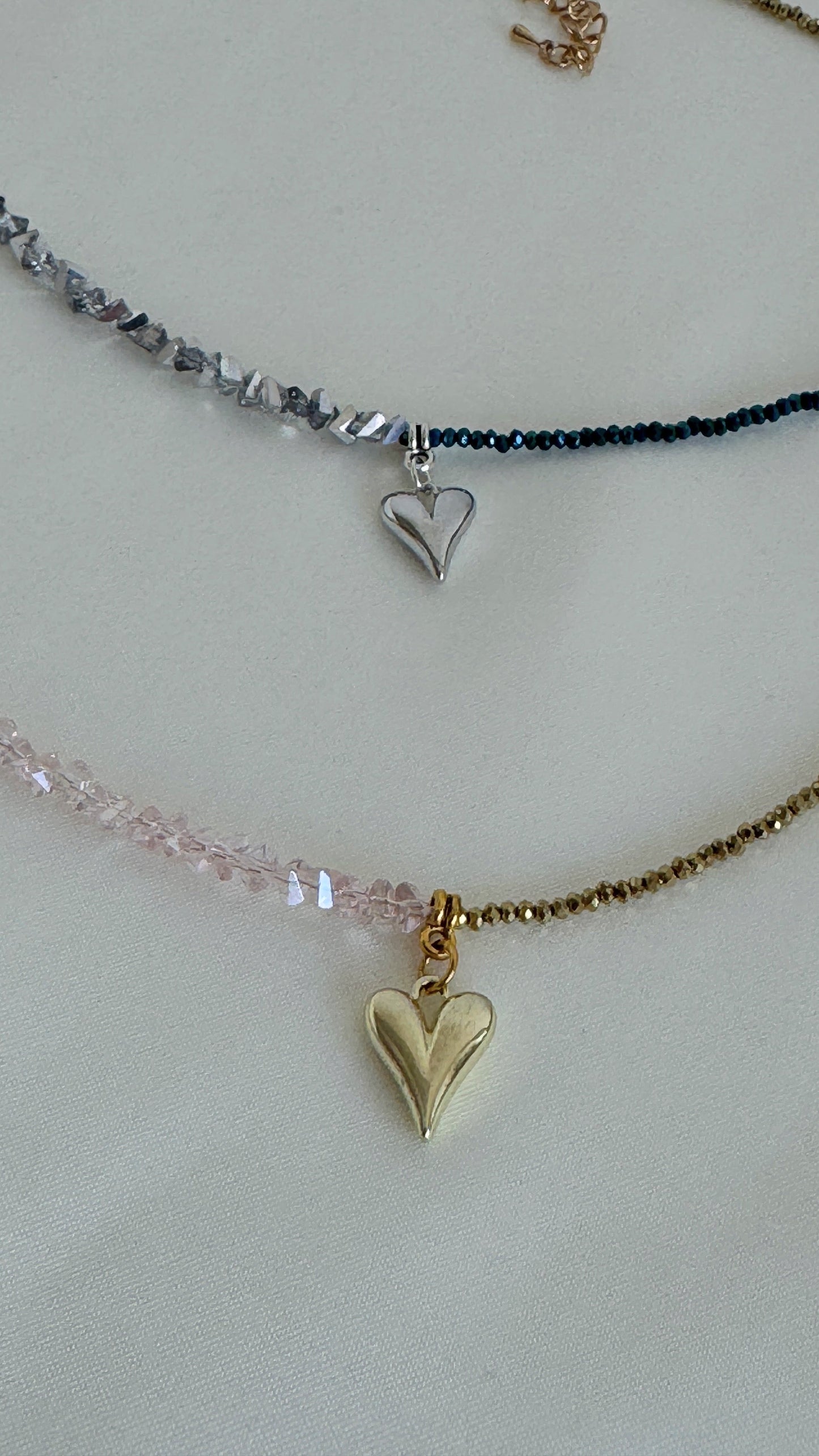 Heart Hematite Crystal Necklace - Malvy Jewelry