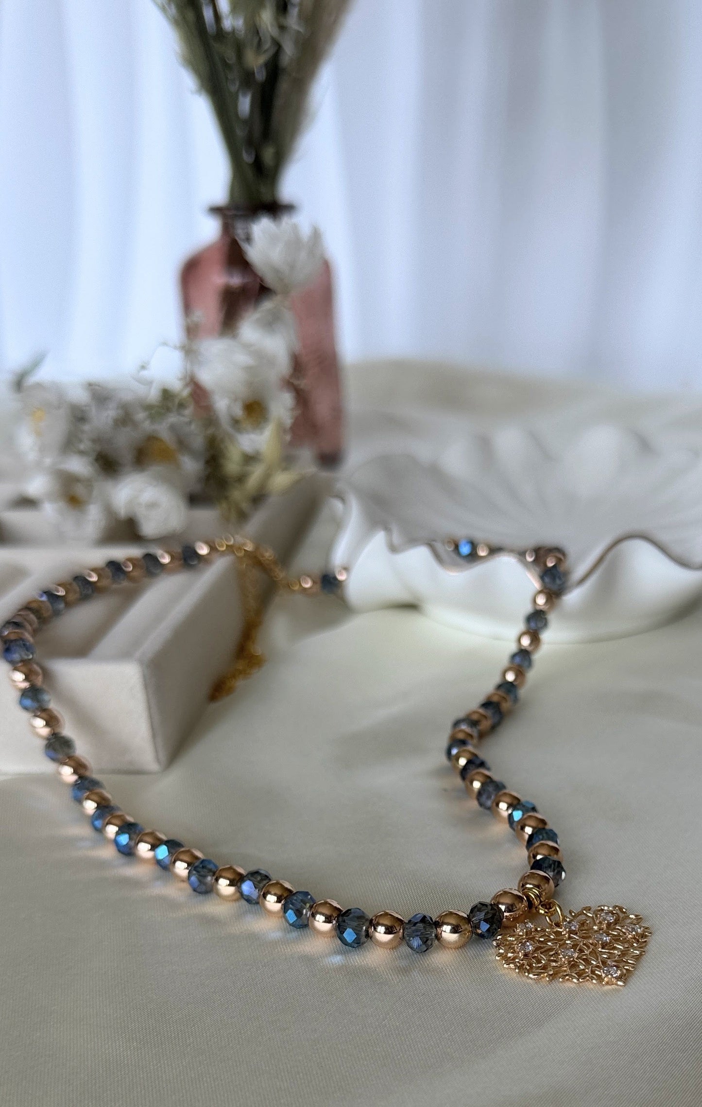 Tree Blue Crystal Hematite Jewelry Set - Malvy Jewelry